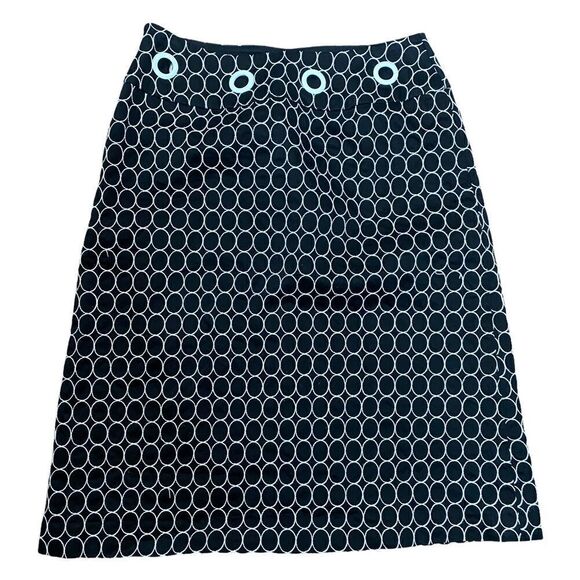 Carlisle Black Geometric A Line Skirt - Picture 2 of 4